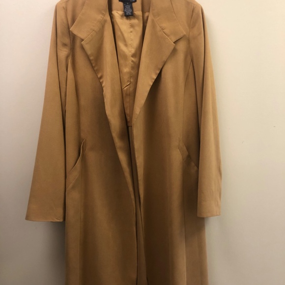 Kenneth Cole Ultra Suede Trench Coat, Camel Color, MED - Picture 9 of 10
